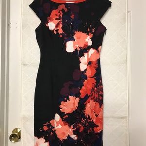 LONDON TIMES Petite Floral Shift Dress/ Size 2P